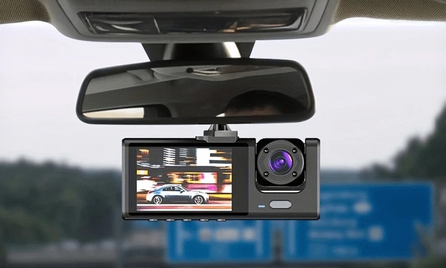 Image 2: Dash Cam avec 3 lentilles et enregistrement vidéo en Full HD 
