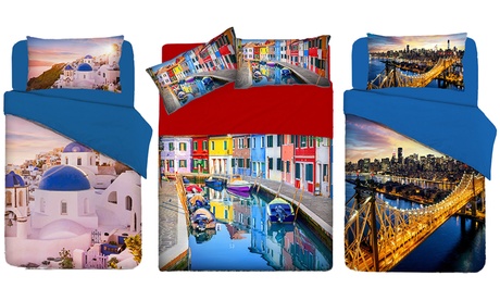 Completo lenzuola con stampa digitale sogni d'oro, disponibile in 2 dimensioni e varie fantasie