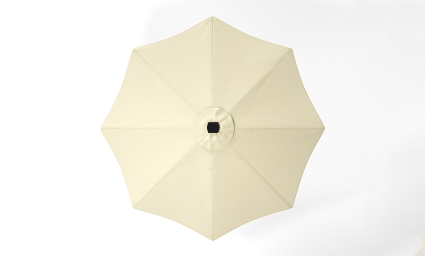 Image 5: Rotatable Solar Strip Lighting Umbrella with Fillable Base