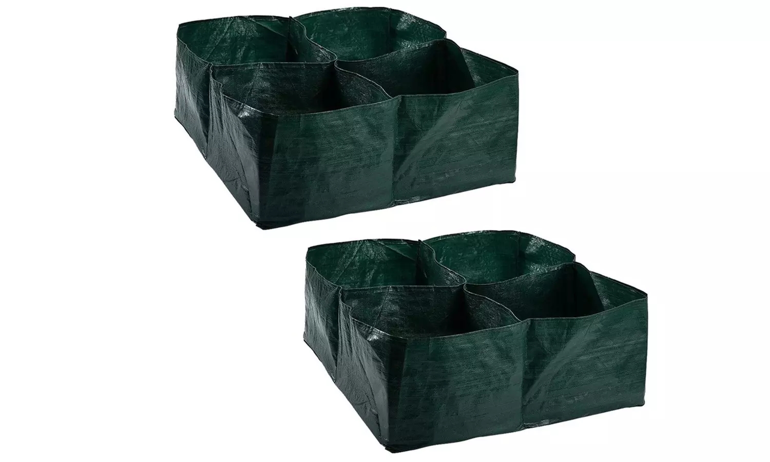 Raised Garden Planters Fabric Beds Grow Bags Planting Pots with 4 Divided Grids