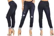 Women's Stretchy Jeans Pull-On Skinny Ripped Denim Jeggings S-3XL - Second Medium