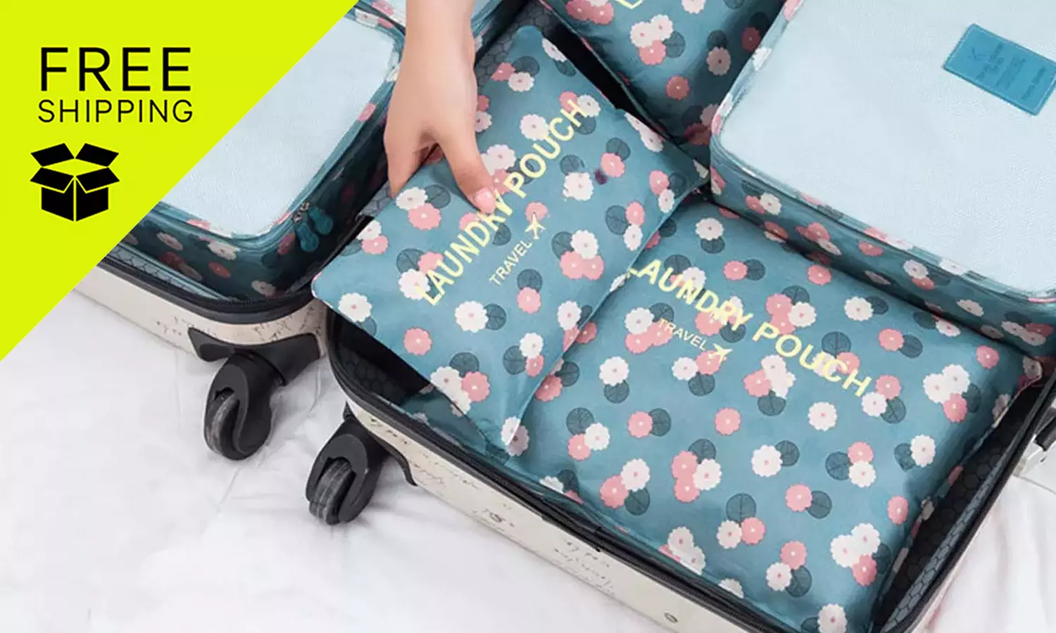 6 Pcs Travel Luggage Organizers; Colour Options Available