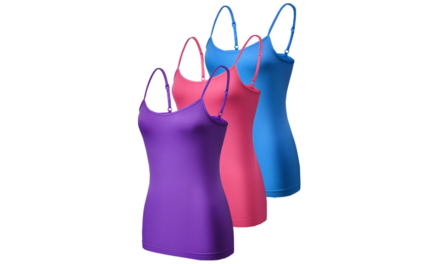 Image 13: Pack of Three, Six or Nine Women's Seamless Vests