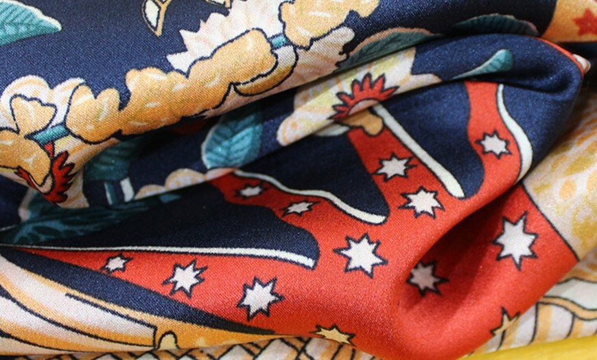 Image 21: Silk Scarf for Women in Five Styles