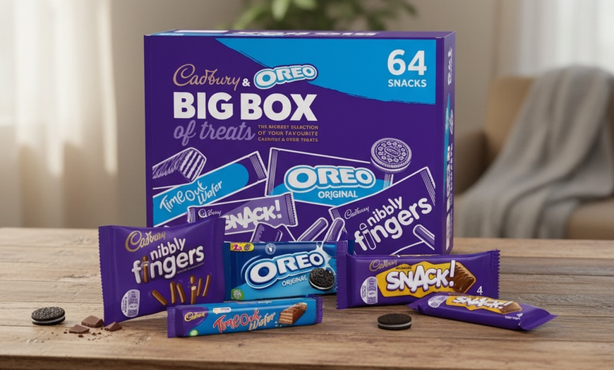 Image 1: Cadbury and Oreo Big Box of Treats - 64 Snack Packs