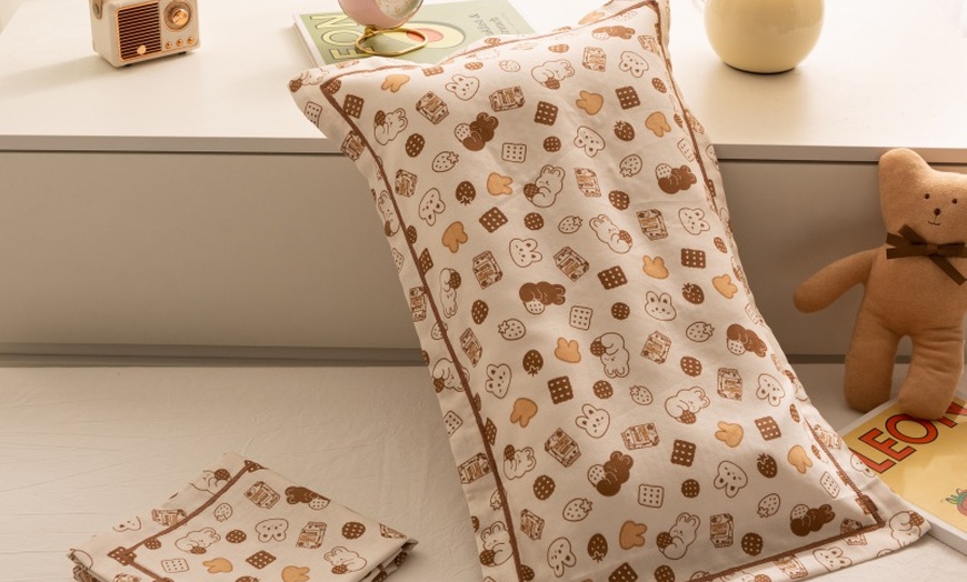Image 43: Breathable Pure Cotton Kids Pillowcase Pair