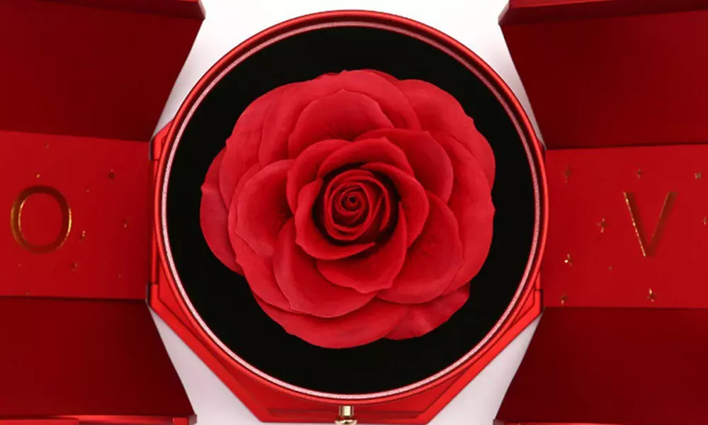 Coffret rose éternelle et collier