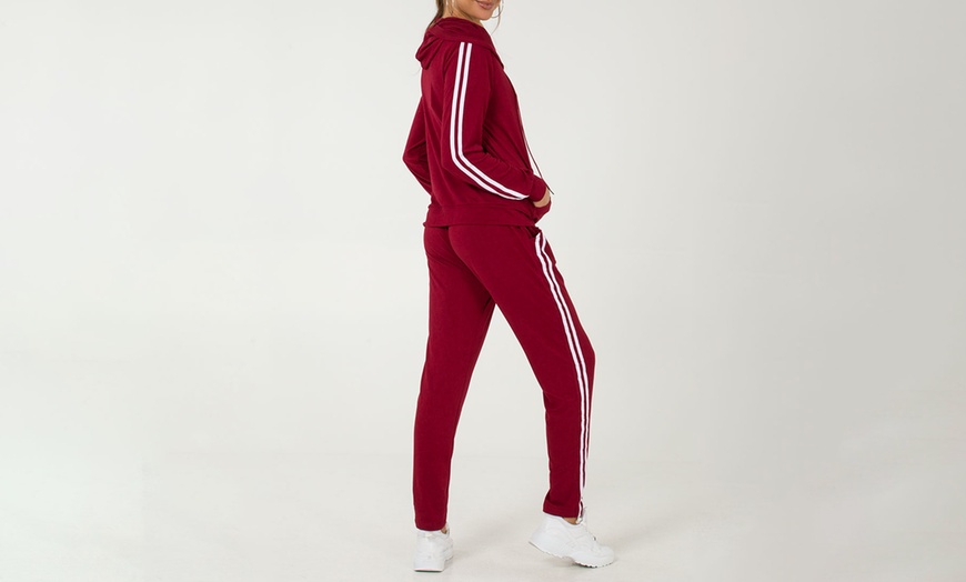 Image 6: QED London Supersoft side stripe tracksuit