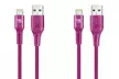 LAX Apple-Certified Braided Lightning Cable for iPhone & iPad (4ft or 6ft) - Second Medium