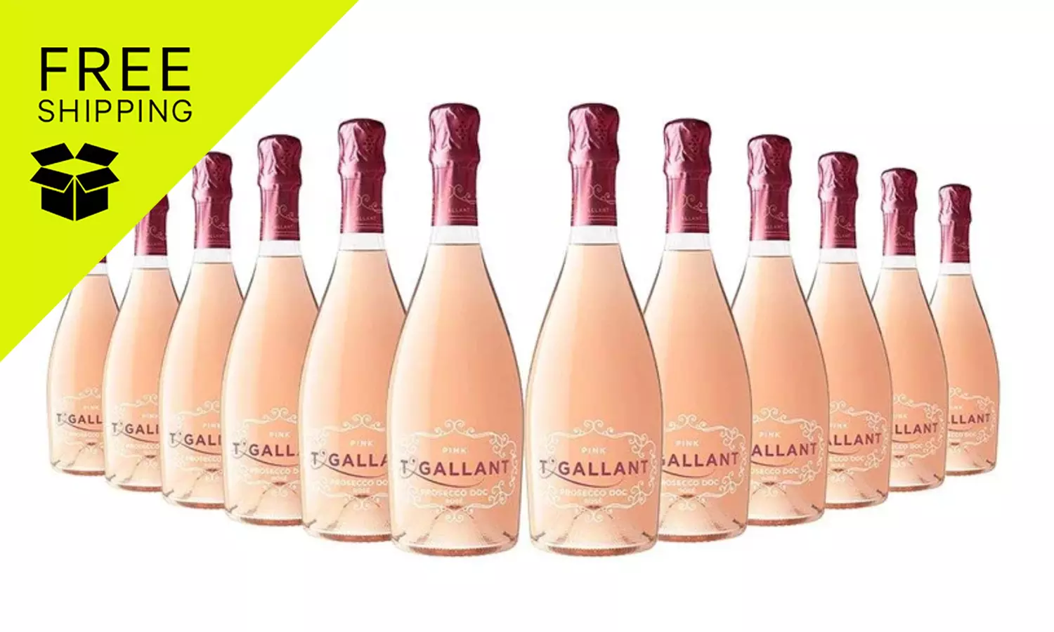 T'Gallant Victoria Pink Prosecco 2020 - 12 Bottles from Just Wines (Up To 66% Off) Free Shipping - Primary Image