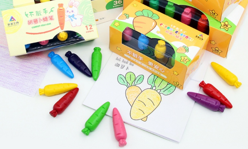 Image 6: Upto 36 Pack of No-dirty-hands Children's Carrot Crayons