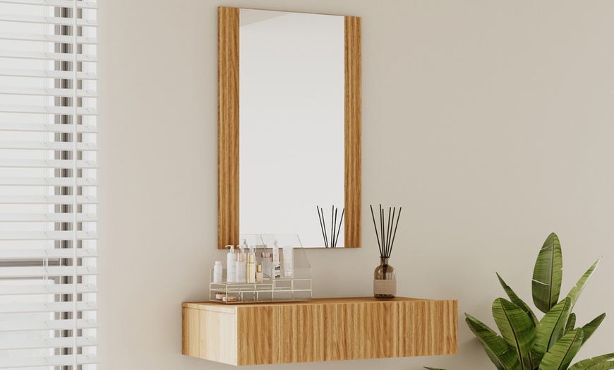 Image 4: Tocador acanalado con cajón y espejo 