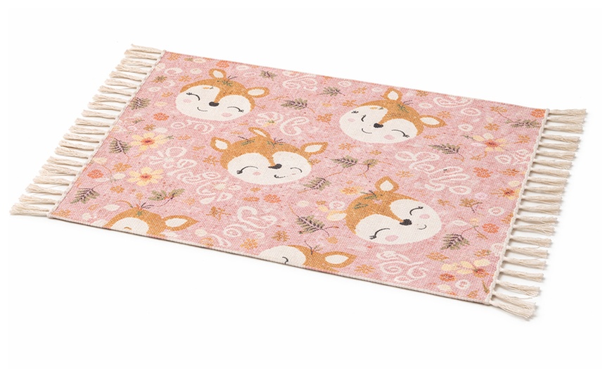 Image 10: Kids' Cotton Floor Rug and Mattress Set