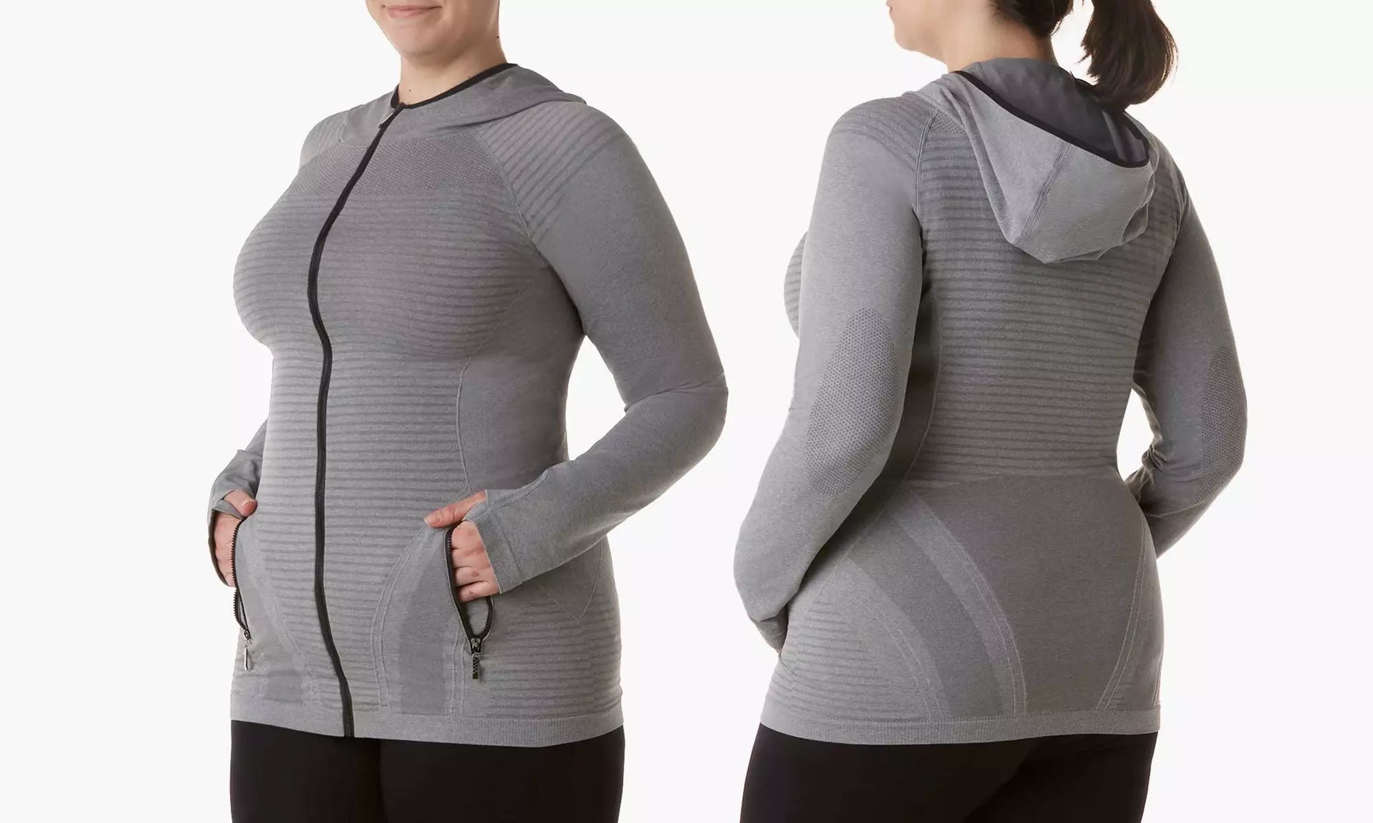 Form + Focus Women's Slim Fit Seamless Running Hoodie (Size XL/1X) - Primary Image