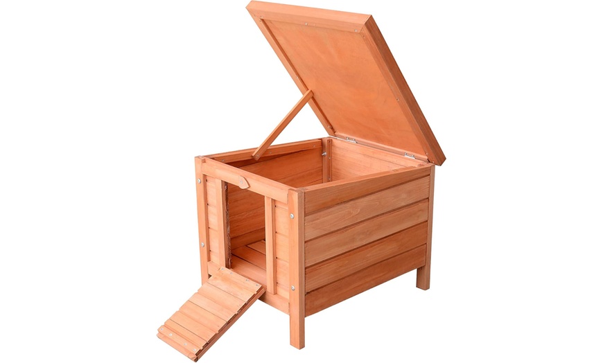Image 4: Pawhut Outdoor Wooden Rabbit Hutch Collection