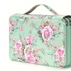 Image 3: Floral Oxford Fabric 3-Layer Art Brush Storage Case