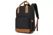 KONO wasserabweisender Rucksack mit Laptopfach und USB-Anschluss in Creme/Braun oder Schwarz/Braun - Second Medium