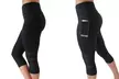 Women Side Pocket Mesh Splice Tummy Control High Waist Capri Leggings Yoga Pants - Second Medium