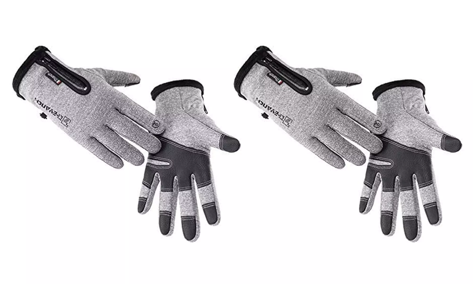 2 Pair Women Men Winter Touch Screen Gloves Windproof Waterproof Thermal Gloves - Second Medium