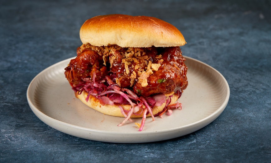 Image 10: Indian Fusion Food:For 1 or 2: Any Wrap, Burger, Loaded Box/Naan Pizza