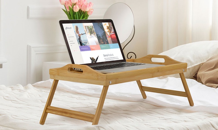 Up To 42 Off On Bamboo Bed Tray Laptop Lap Desk Groupon Goods