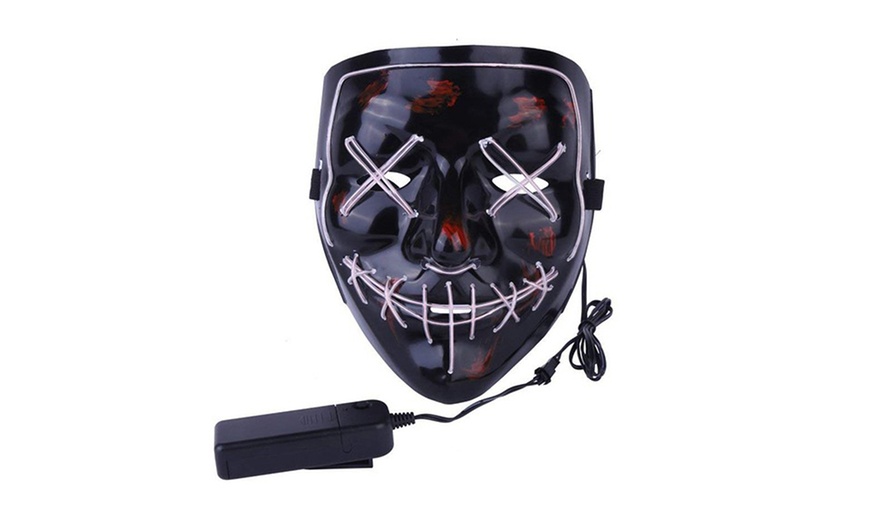 Image 29: Halloween LED Purge Mask Light Up Funny Masks