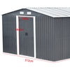 Image 14: Outdoor Metal Garden Storage Shed with an Apex Roof 12ft x 10ft 