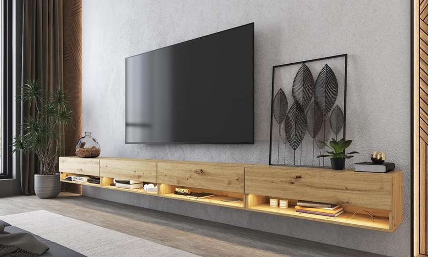 Image 9: Hängender TV-Schrank mit LED-Beleuchtung