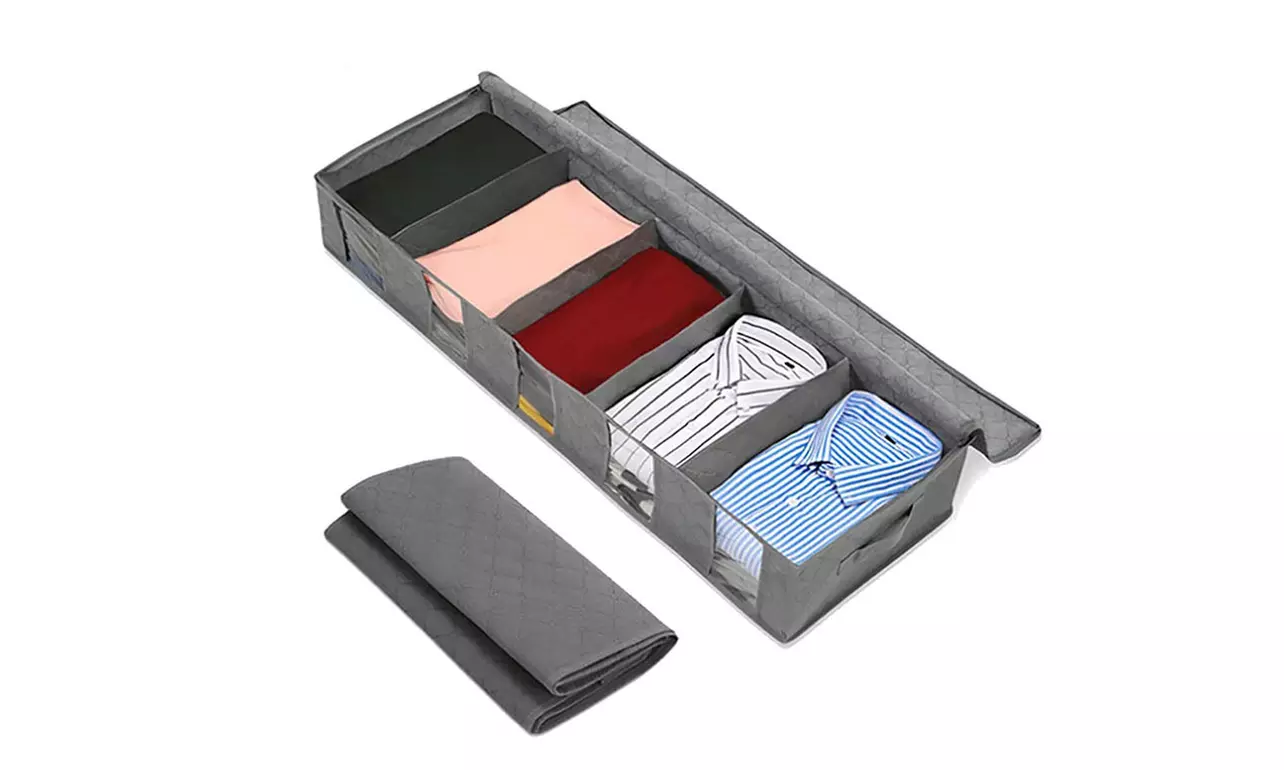 Non-Woven Clothes Storage Under-Bed Bins Foldable Closet Organizer Containers