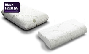 Standard or Contour Bamboo-Blend Cover Memory Foam Pillow