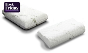 Standard or Contour Bamboo-Blend Cover Memory Foam Pillow