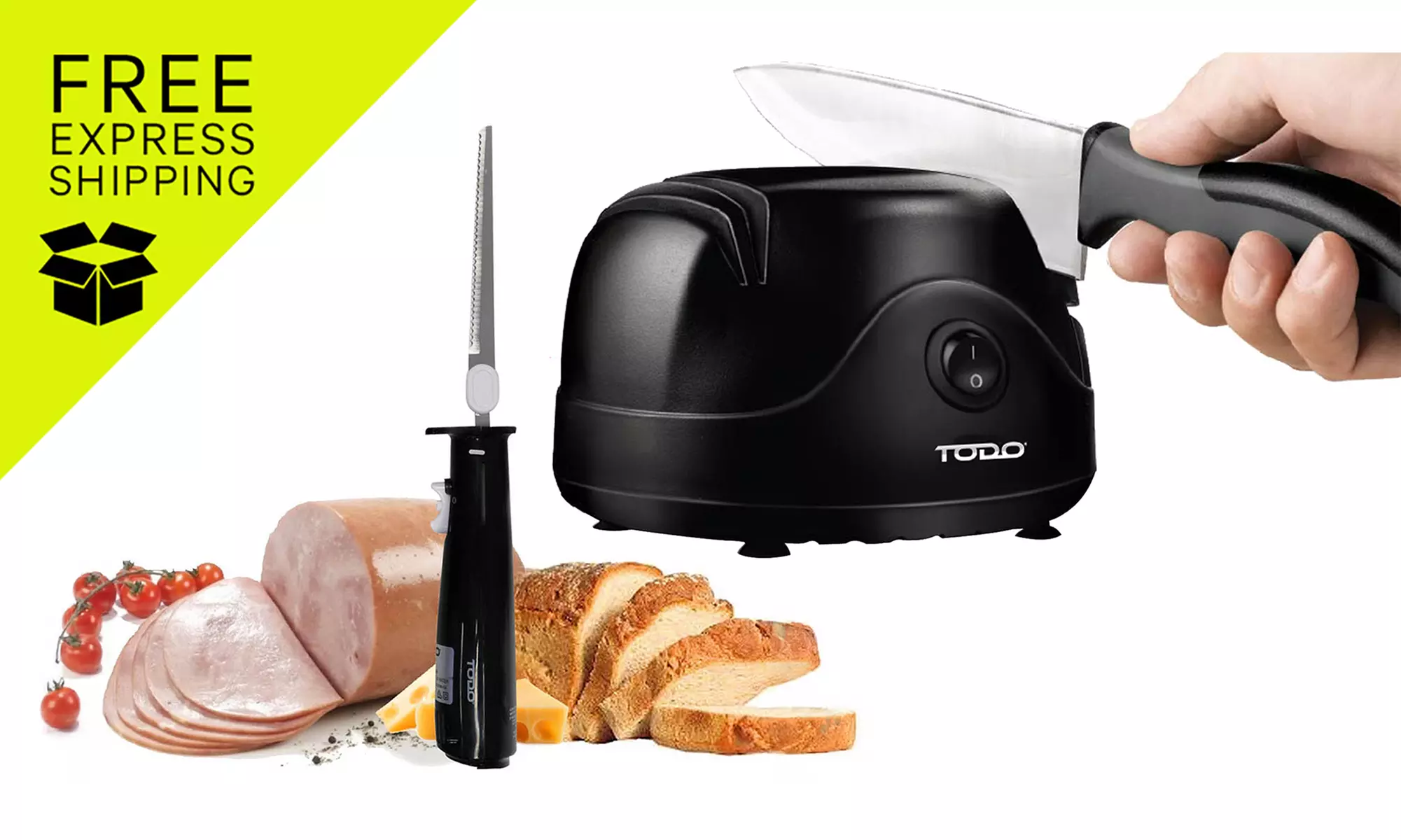 TODO Electric Knife Sharpener or TODO Electric Knife Carving Tool Slicer Reamer by Panatech ( Up to 35% Off ) - Primary Image
