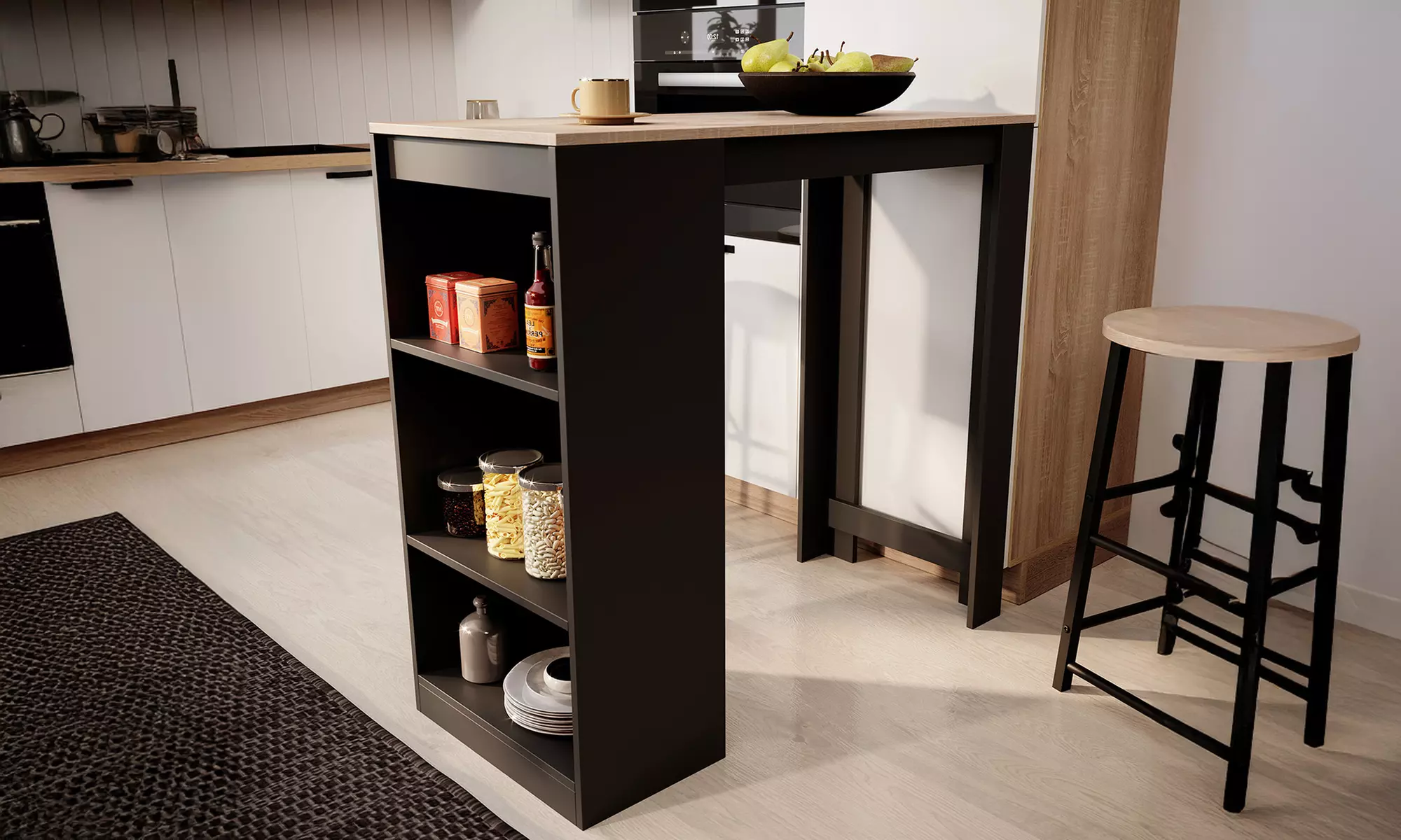 Stehtisch „Kyra“ opt. inkl. 2 Barhockern