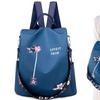 Image 19: Women's Floral Embroidered Anti-Theft Backpack
