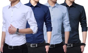 Camicia da uomo in cotone Slim Fit Camicia da uomo in cotone Slim Fit