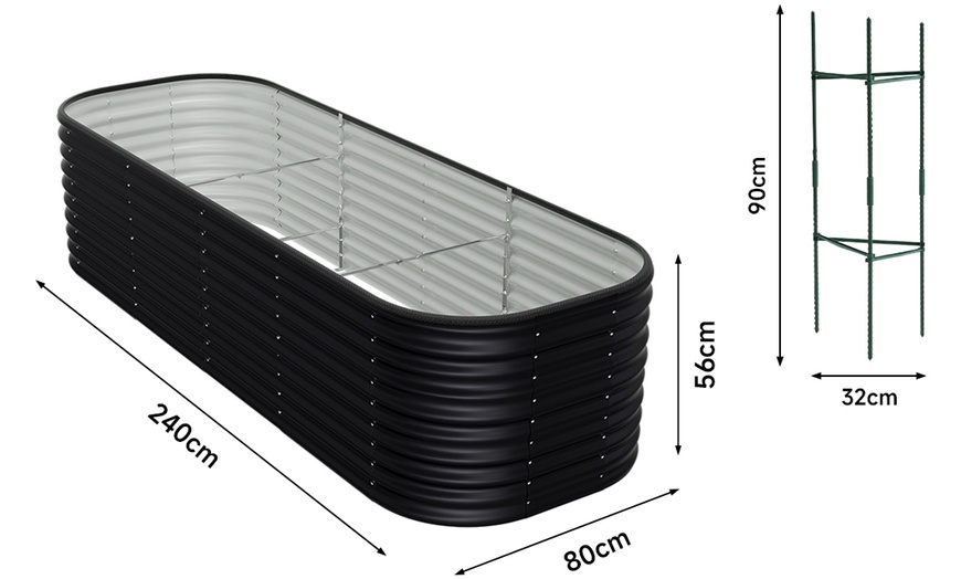 Image 10: Open-Bottom Galvanised Steel Raised Garden Bed
