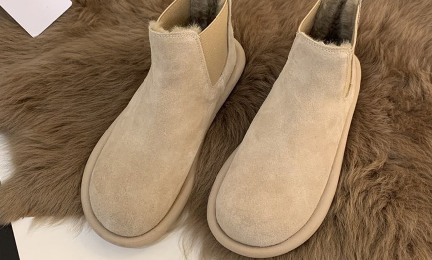 Image 5: Lined Warm Ankle Boots