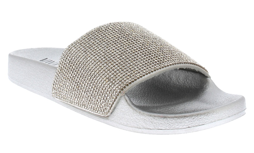 Image 16: Women's Diamante Sliders