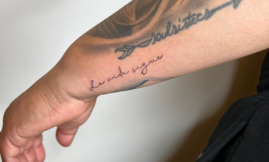 Image 3: Small Fine Line Tattoo with Consultation or Tattoo Sticker Sleeve