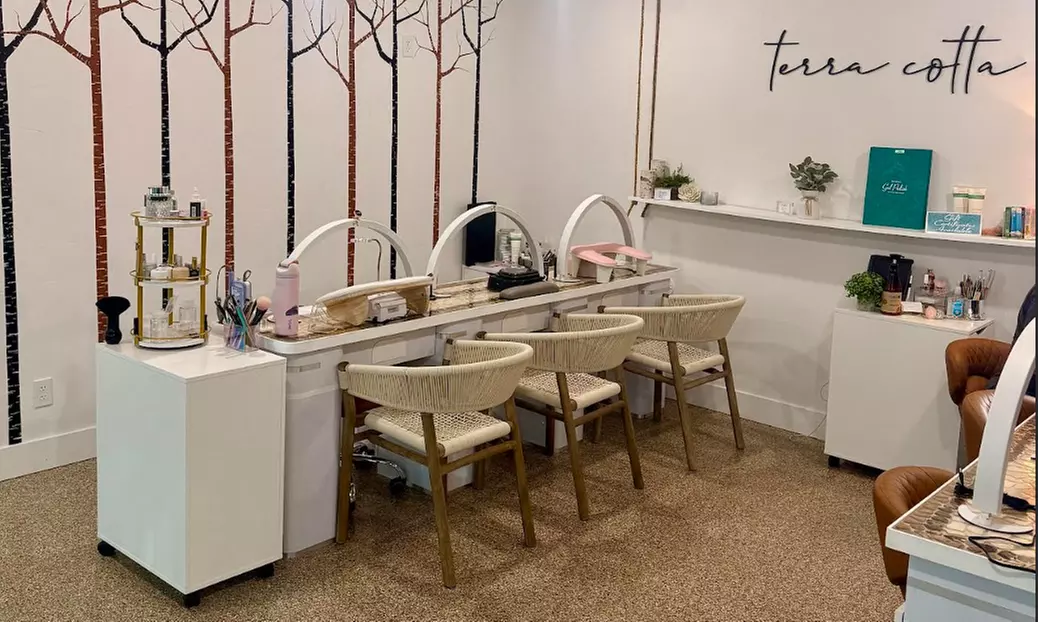 One Gel Polish Manicure, Deluxe Pedicure, Hard Gel Full Set and More
