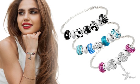 SC Crystal bedelarmbandje naar keuze: SB050+126+43+84+205+118+43+6