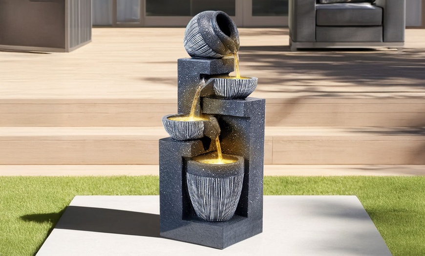 Image 7: Outdoor LED Rockery Water Feature with 4 Styles