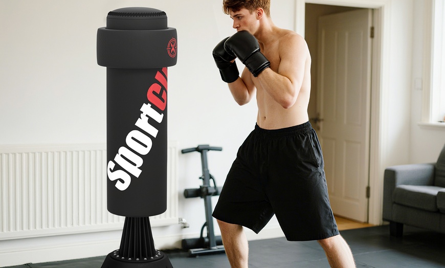 Image 6: SPORTNOW Freestanding Punching Bag, 175cm Boxing Bag with Stand