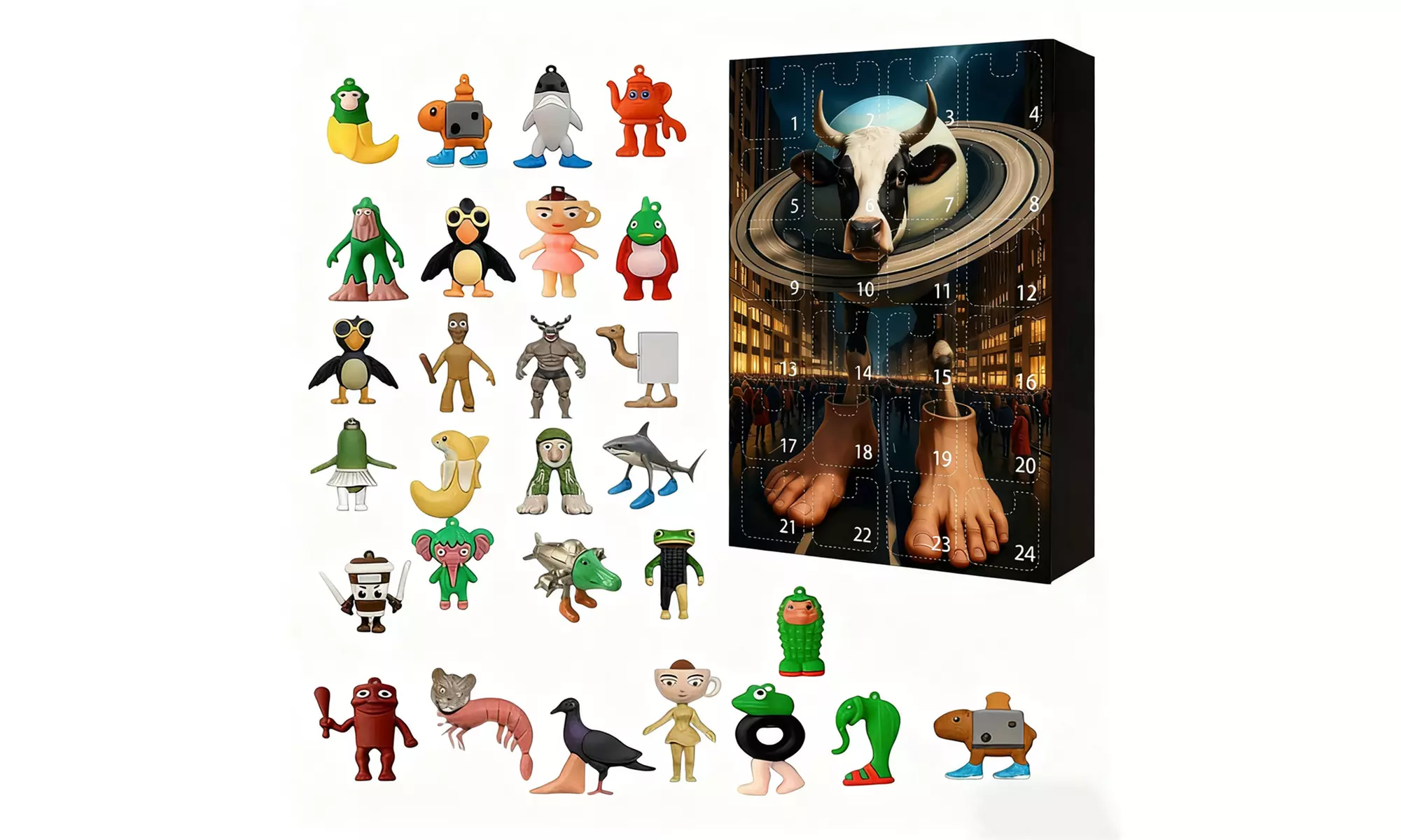 24-Piece Italian Brainrot Action Figures Advent Calendar