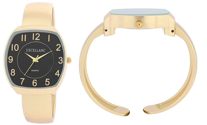 Image 9: Reloj de pulsera analógico con piedras brillantes de Excellance