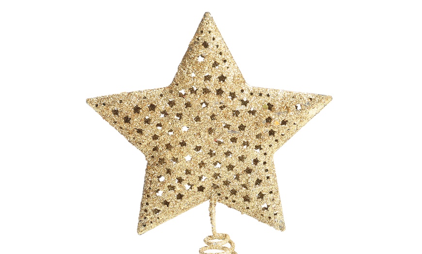 Image 14: Gold and Silver Star Christmas Tree Toppers