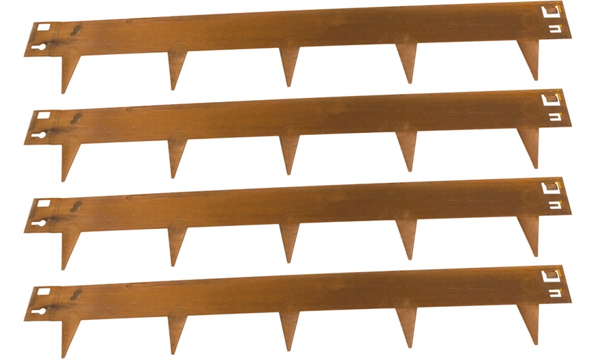 Image 12: Heavy Duty Metal Border Edging - 4 Colour Options - Pack of 4