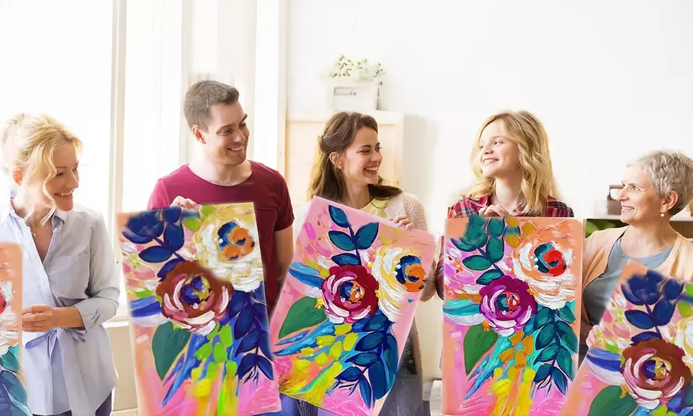 Explore the Art of Impasto Floral Painting Workshop for Up to 8 People