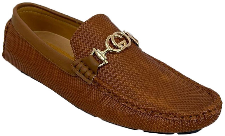 Image 11: Men's Slip-on Leather-Look Moccasins