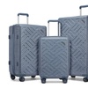 Image 2: KONO Hardshell Luggage in Denim Blue with TSA Lock and Spinner Wheels
